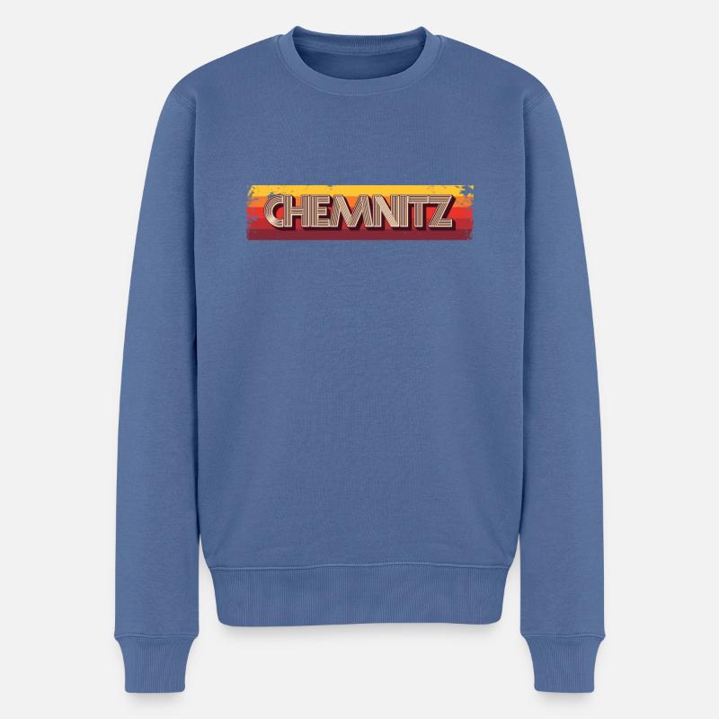 Chemnitzerin Chemnitzer Chemnitz - Männer Premium Bio Pullover - Taubenblau