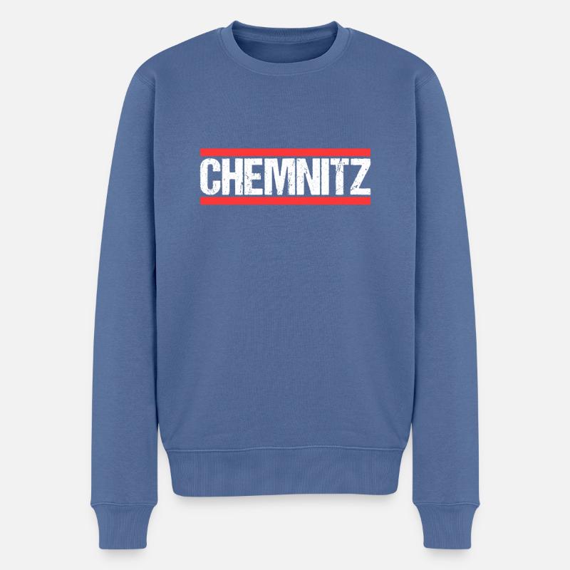 Chemnitzerin Chemnitzer Chemnitz - Männer Premium Bio Pullover - Taubenblau