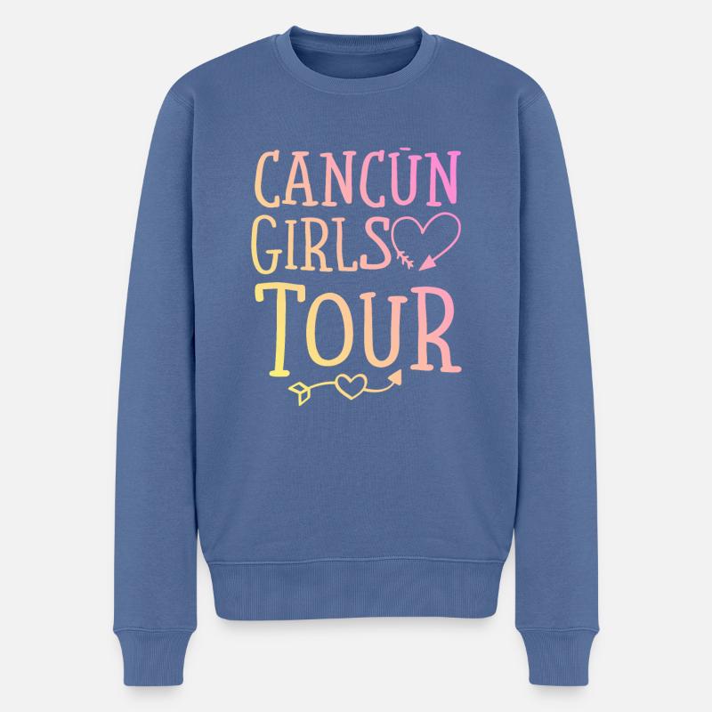 Cancun Girls Tour - Männer Premium Bio Pullover - Taubenblau