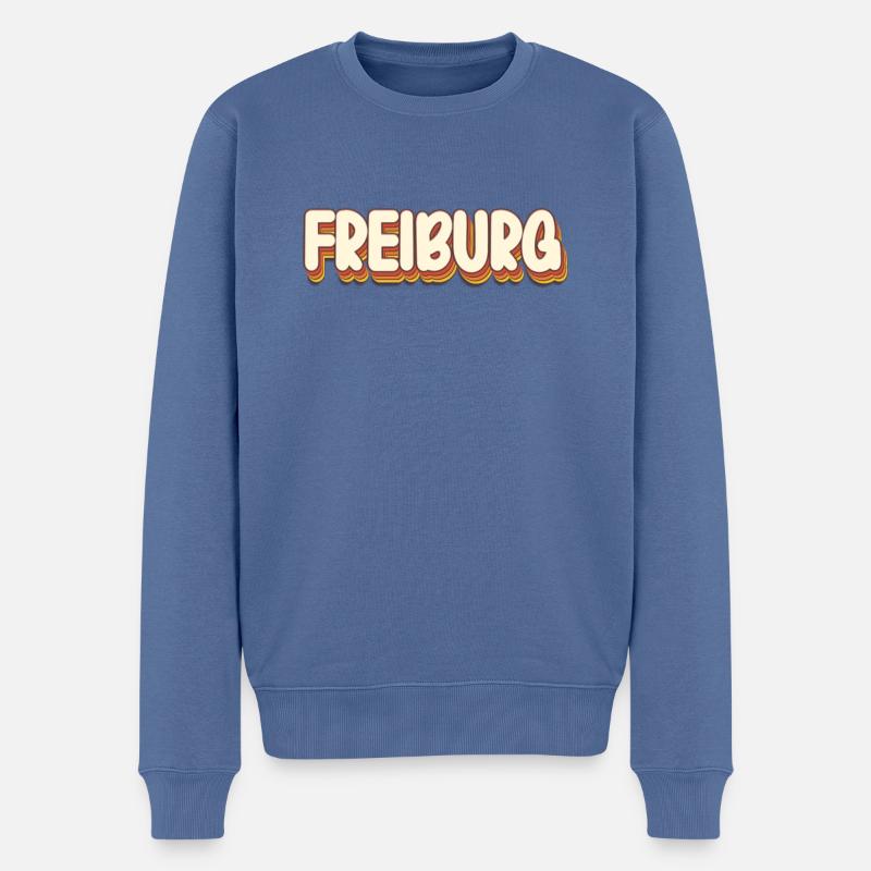 Freiburgerin Freiburger Freiburg - Pull Premium bio Homme - bleu pigeon