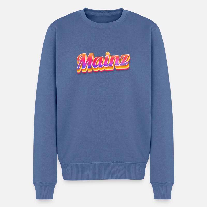 Mainzerin Mainzer Mainz - Männer Premium Bio Pullover - Taubenblau