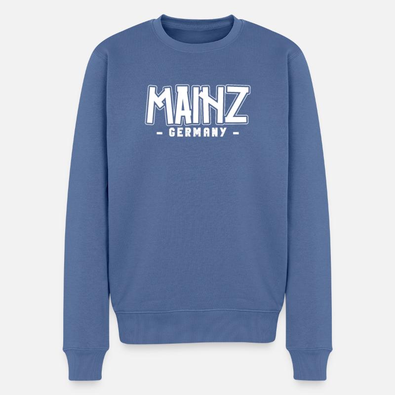 Mainzerin Mainzer Mainz - Männer Premium Bio Pullover - Taubenblau