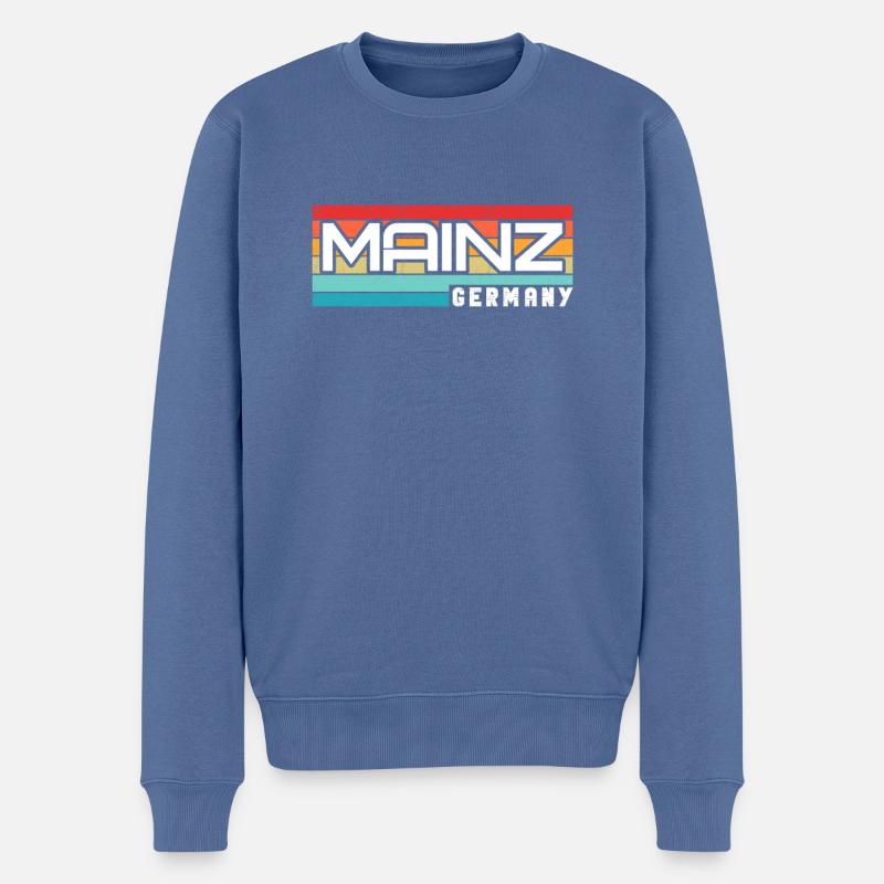 Mainzerin Mainzer Mainz - Männer Premium Bio Pullover - Taubenblau
