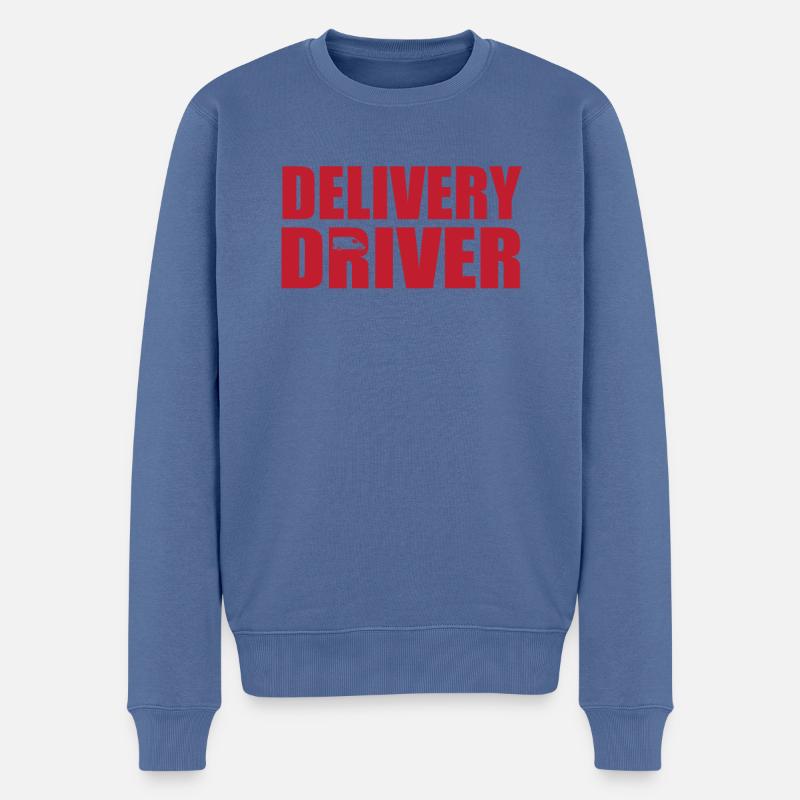 Lieferfahrer - Männer Premium Bio Pullover - Taubenblau