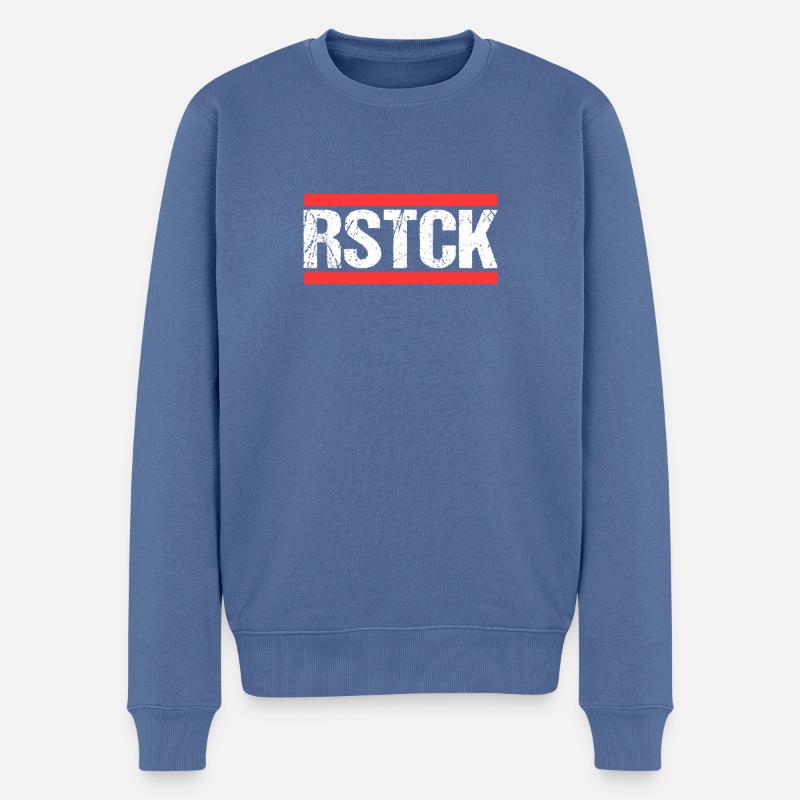 Rostockerin Rostocker Rostock - Männer Premium Bio Pullover - Taubenblau