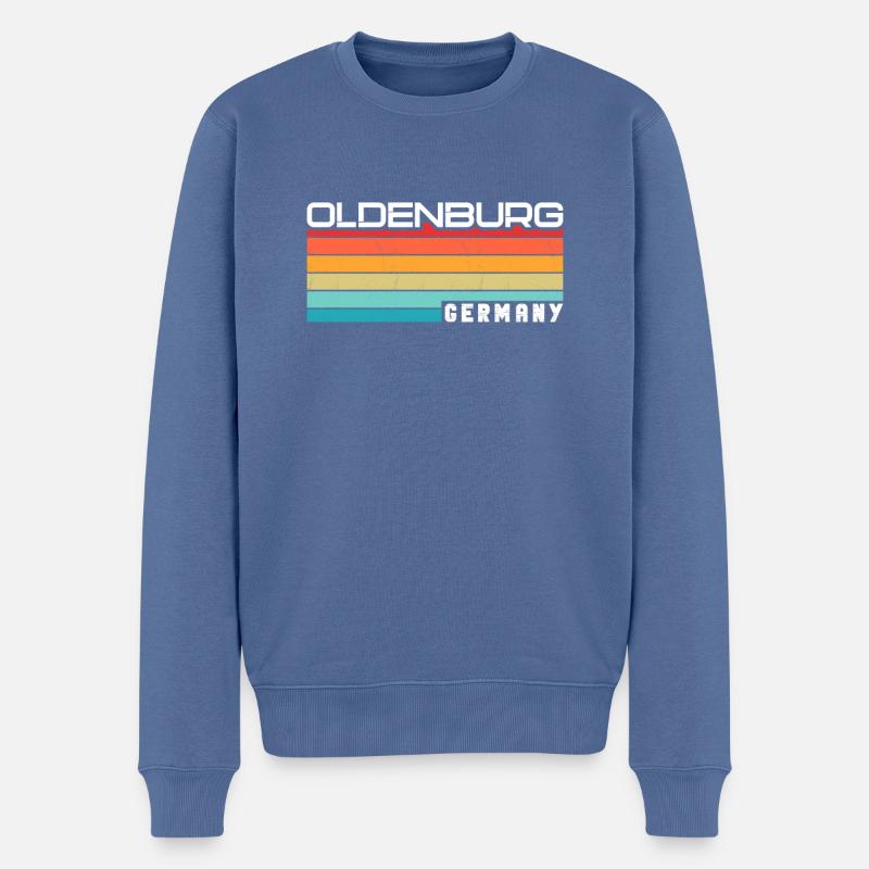 Oldenburgerin Oldenburger Oldenburg - Männer Premium Bio Pullover - Taubenblau