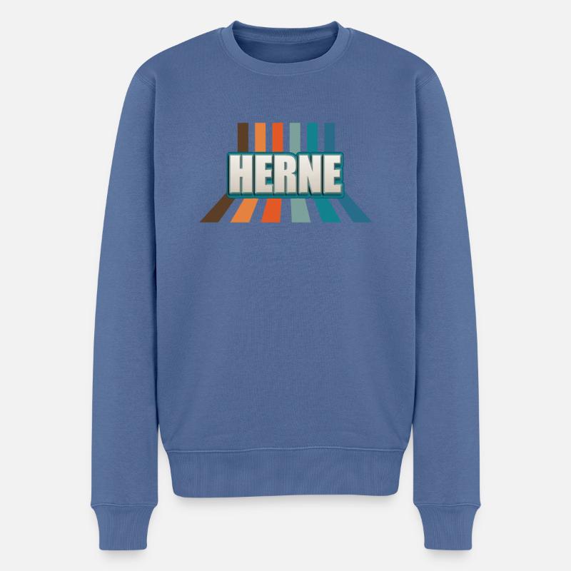 Hernerin Herner Herne - Pull Premium bio Homme - bleu pigeon