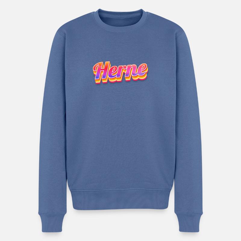 Hernerin Herner Herne - Pull Premium bio Homme - bleu pigeon