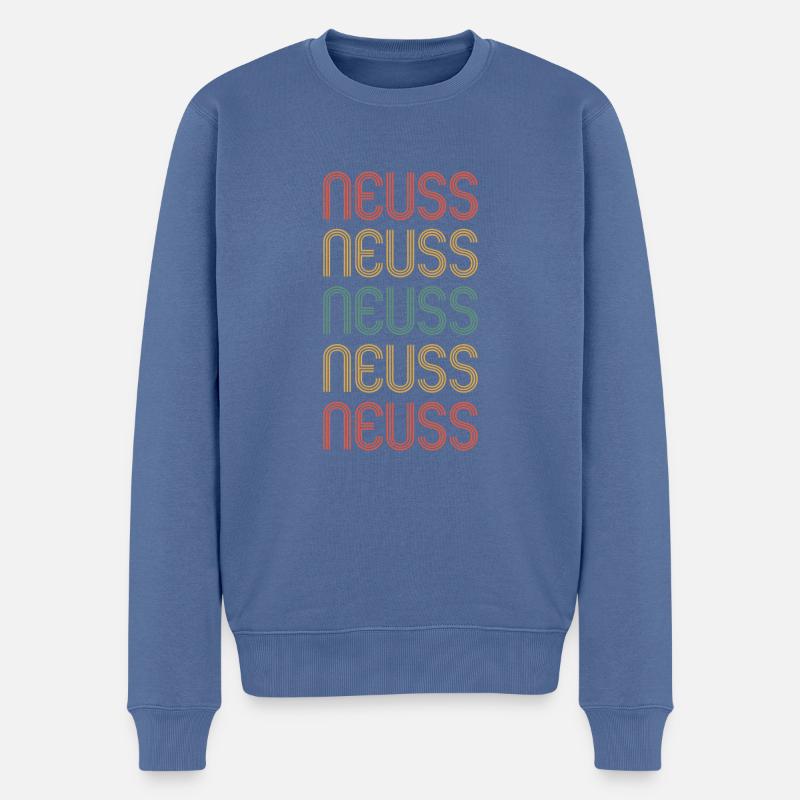 Neusserin Neusser Neuss - Männer Premium Bio Pullover - Taubenblau