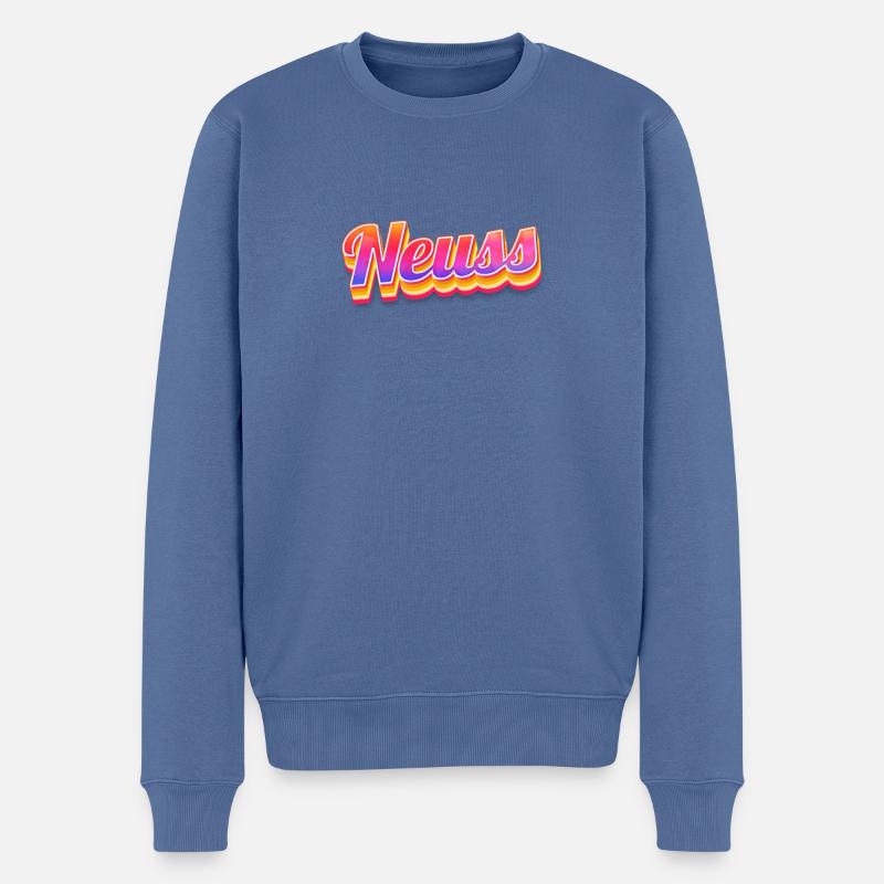 Neusserin Neusser Neuss - Männer Premium Bio Pullover - Taubenblau