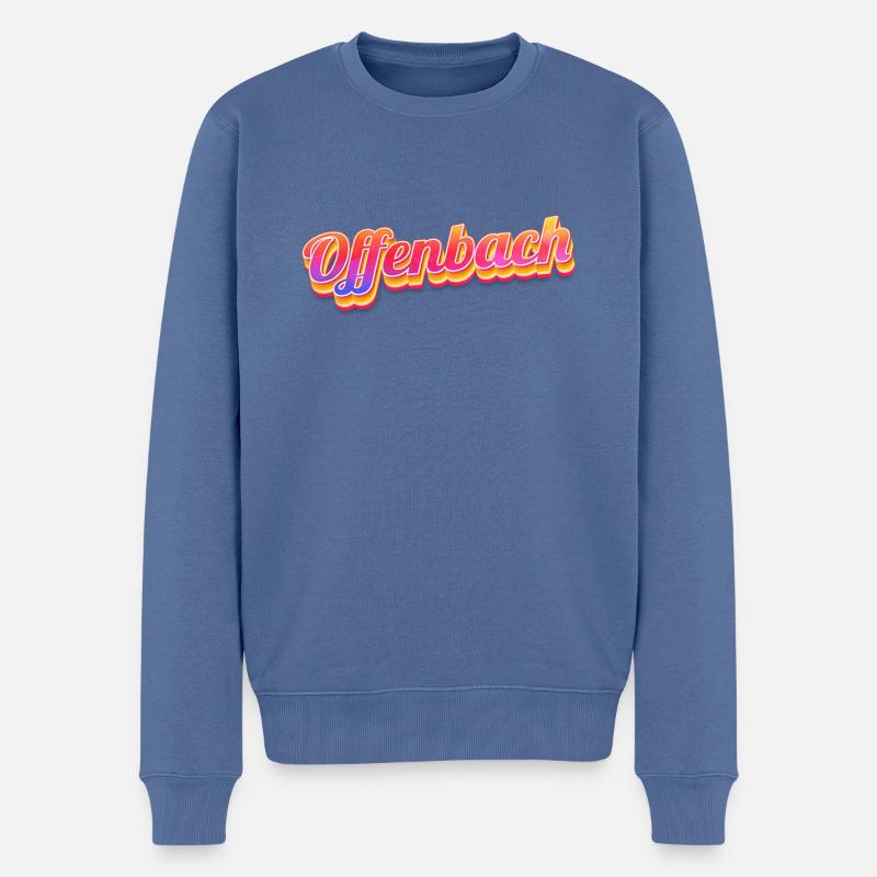 Offenbacherin Offenbacher Offenbach - Männer Premium Bio Pullover - Taubenblau