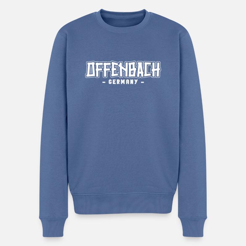 Offenbacherin Offenbacher Offenbach - Männer Premium Bio Pullover - Taubenblau