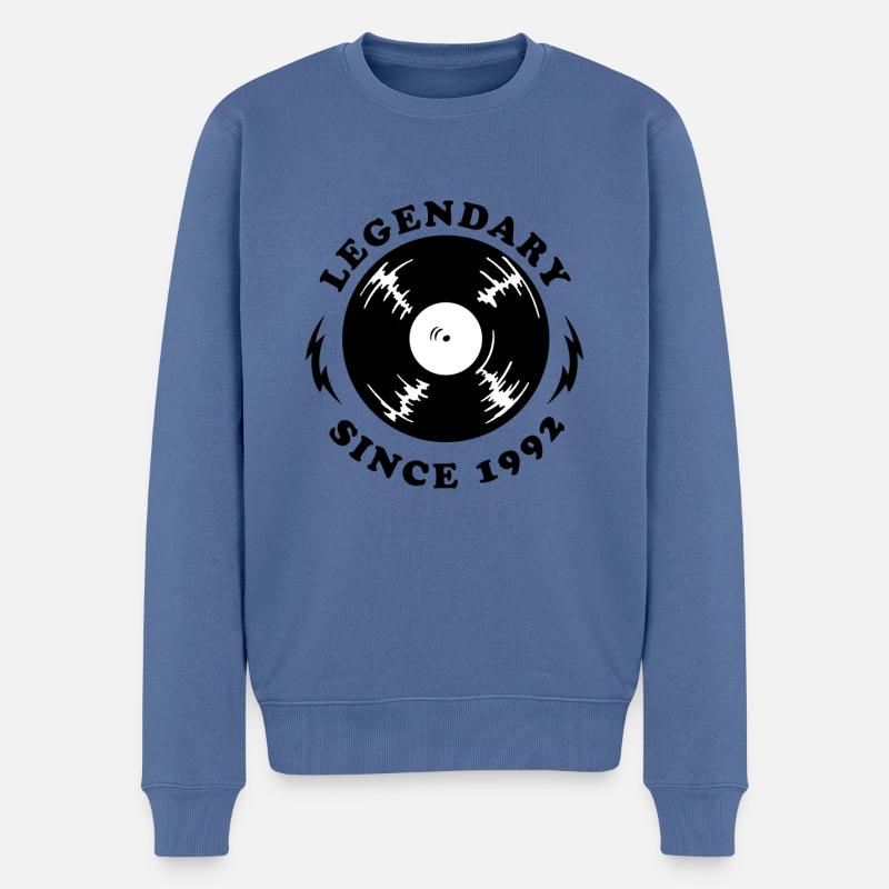 Millésime 1992 - Pull Premium bio Homme - bleu pigeon