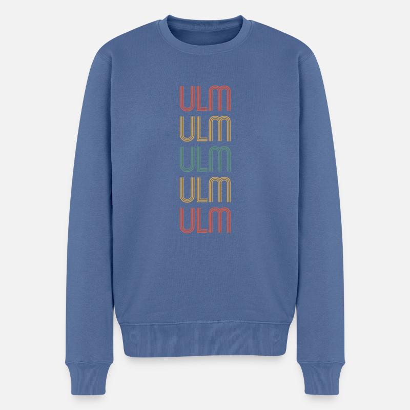 Ulmerin Ulmer Ulm - Männer Premium Bio Pullover - Taubenblau