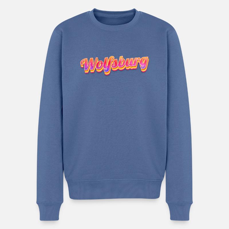 Wolfsburgerin Wolfsburger Wolfsburg - Männer Premium Bio Pullover - Taubenblau