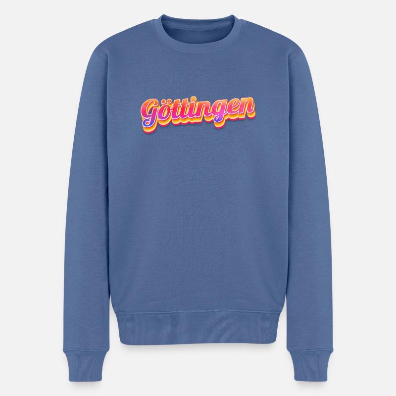 Göttingerin Göttinger Göttingen - Männer Premium Bio Pullover - Taubenblau