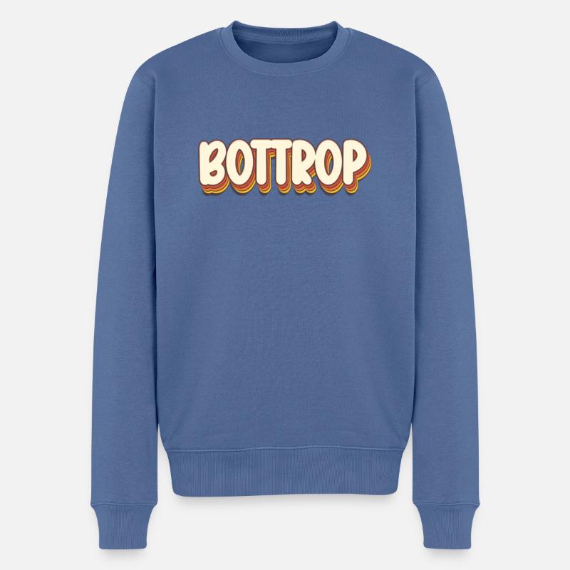 Bottropérine Bottroper Bottrop - Pull Premium bio Homme - bleu pigeon