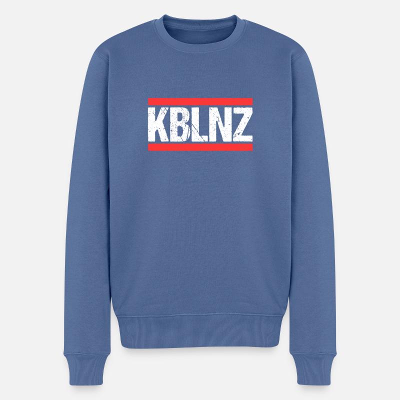 Koblenzerin Koblenzer Koblenz - Männer Premium Bio Pullover - Taubenblau