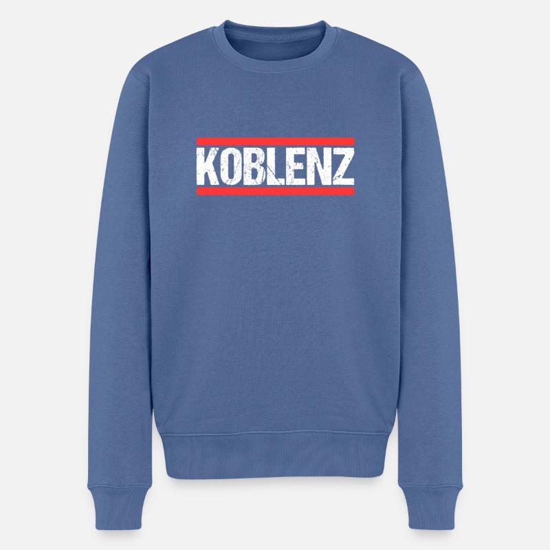 Coblenzerin Coblence Coblence - Pull Premium bio Homme - bleu pigeon