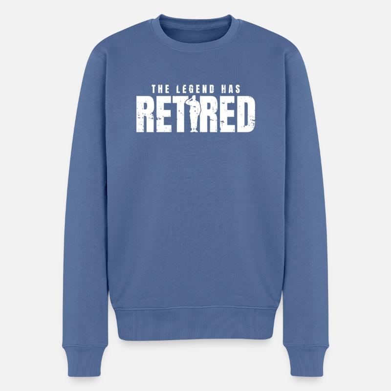 Rentner Rente The Legend Has Retired - Männer Premium Bio Pullover - Taubenblau