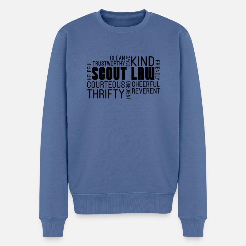 Pfadfinder - Männer Premium Bio Pullover - Taubenblau