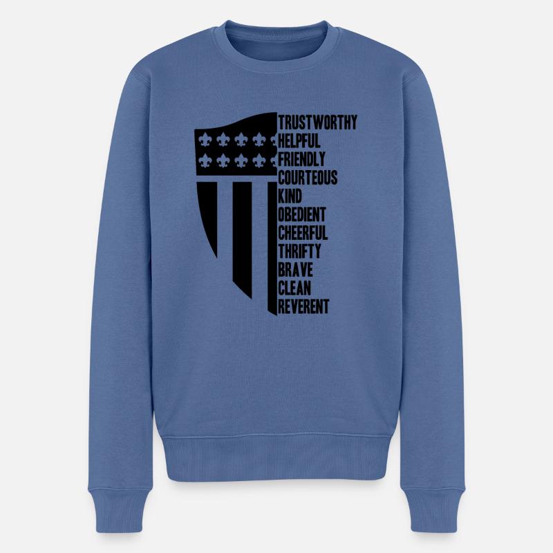 Pfadfinder Cool - Männer Premium Bio Pullover - Taubenblau