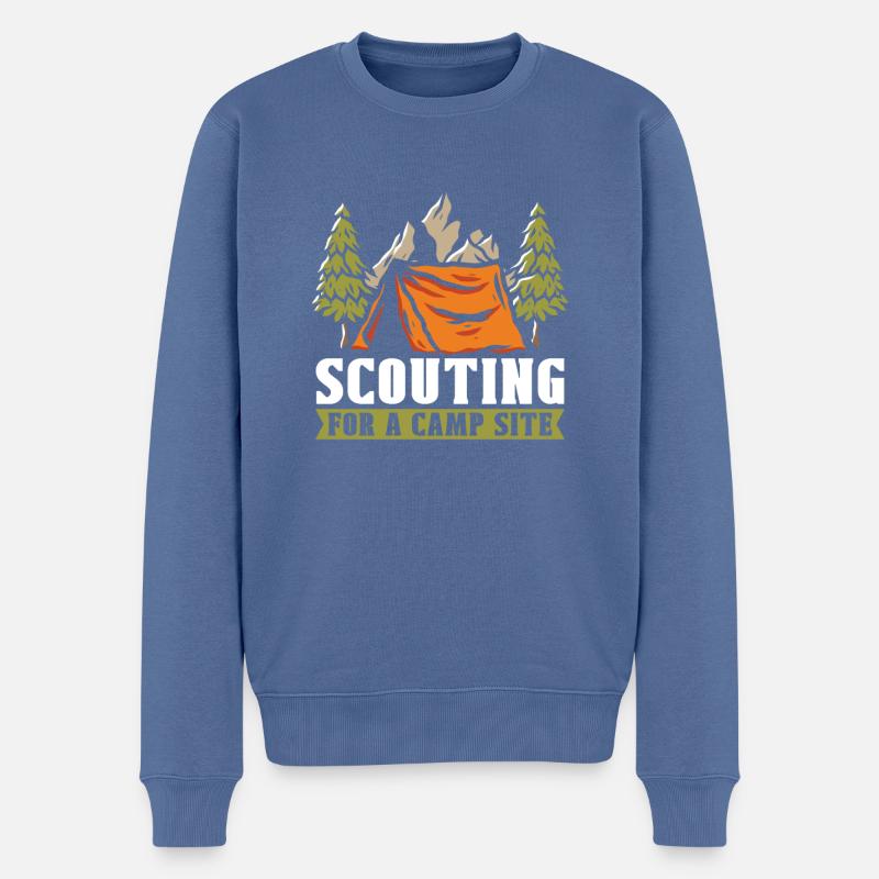 Scouts Grands - Pull Premium bio Homme - bleu pigeon