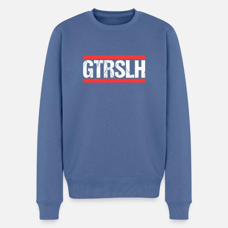 Gütersloherin Gütersloher Gütersloh - Männer Premium Bio Pullover - Taubenblau