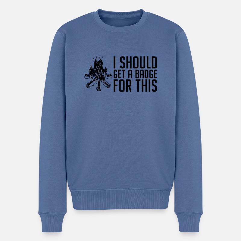 Pfadfinder - Männer Premium Bio Pullover - Taubenblau