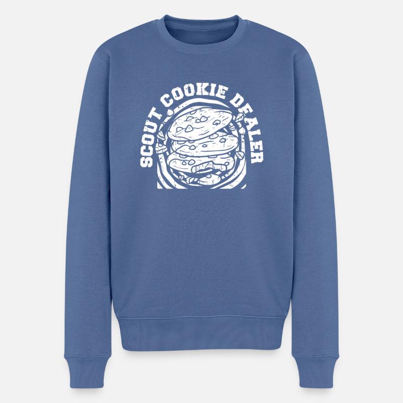 Pfadfinder - Männer Premium Bio Pullover - Taubenblau
