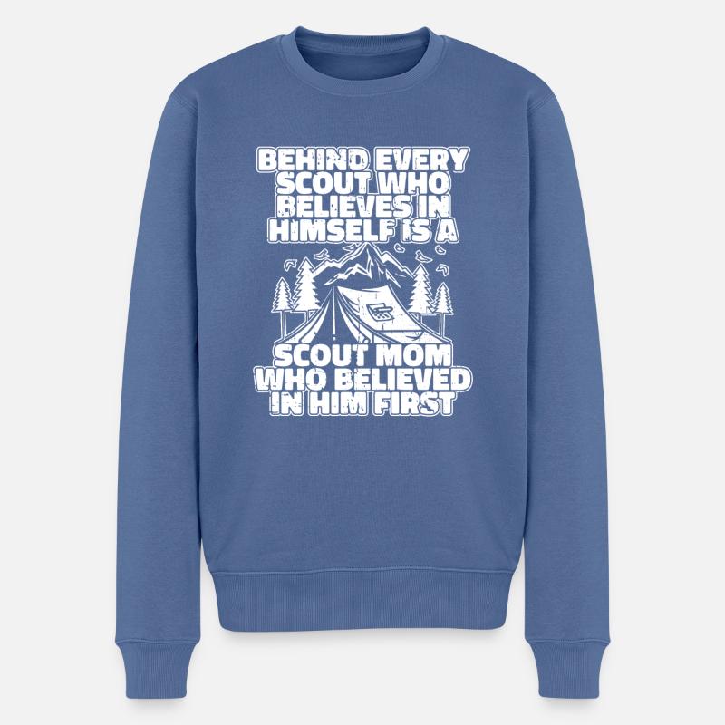 Éclaireur - Pull Premium bio Homme - bleu pigeon