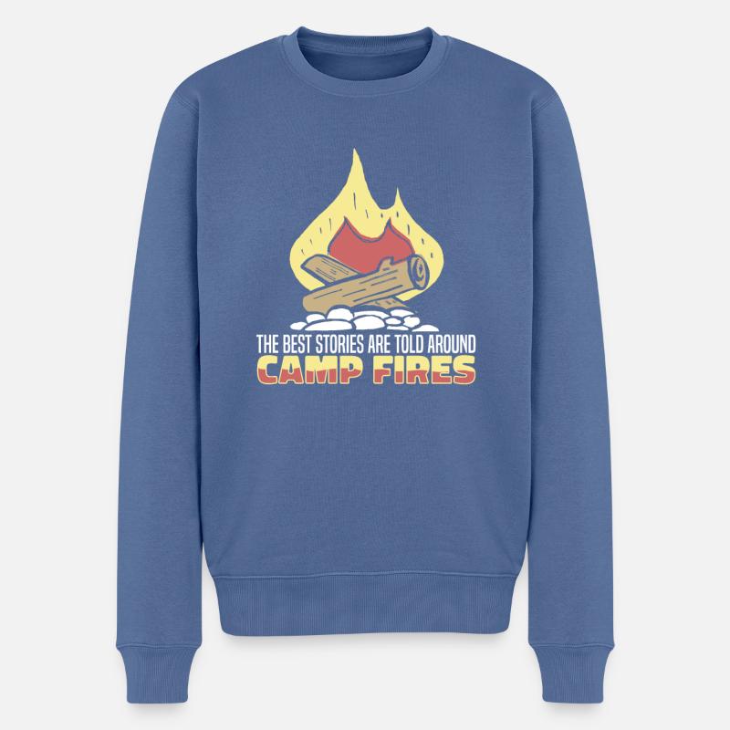 Pfadfinder Geschichte - Männer Premium Bio Pullover - Taubenblau