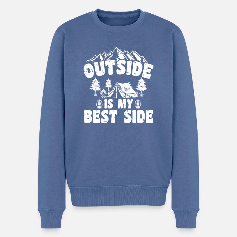 Pfadfinder - Männer Premium Bio Pullover - Taubenblau