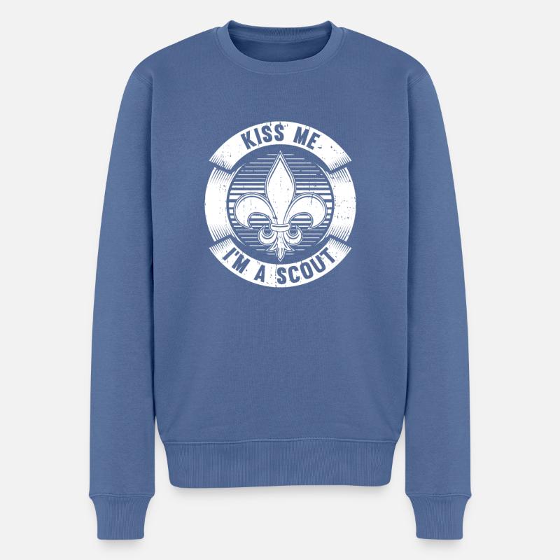 Éclaireur - Pull Premium bio Homme - bleu pigeon