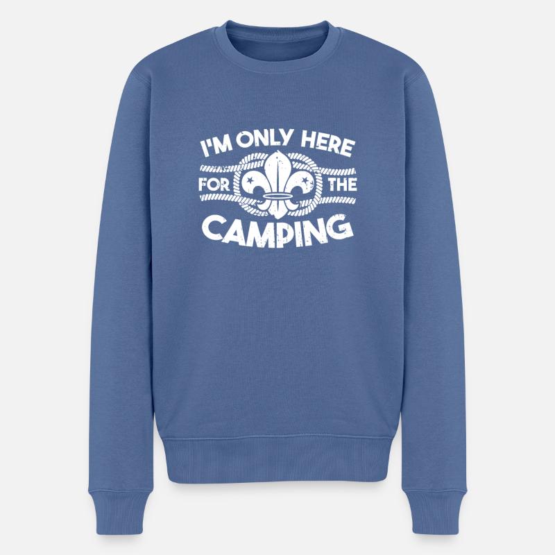 Pfadfinder Witzig - Männer Premium Bio Pullover - Taubenblau
