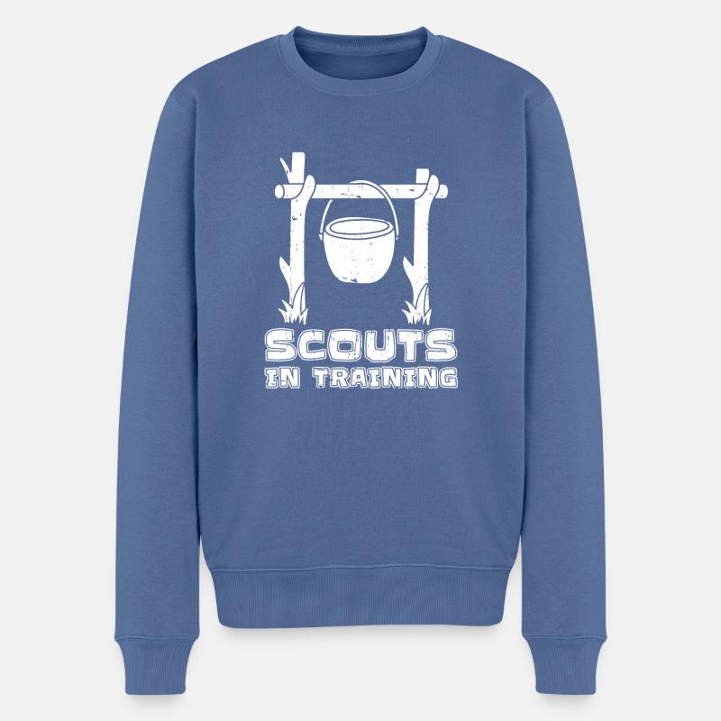Pfadfinder Ausbildung - Männer Premium Bio Pullover - Taubenblau