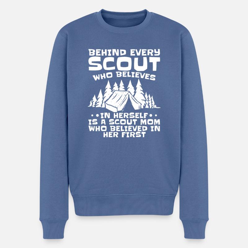 Pfadfinder - Männer Premium Bio Pullover - Taubenblau