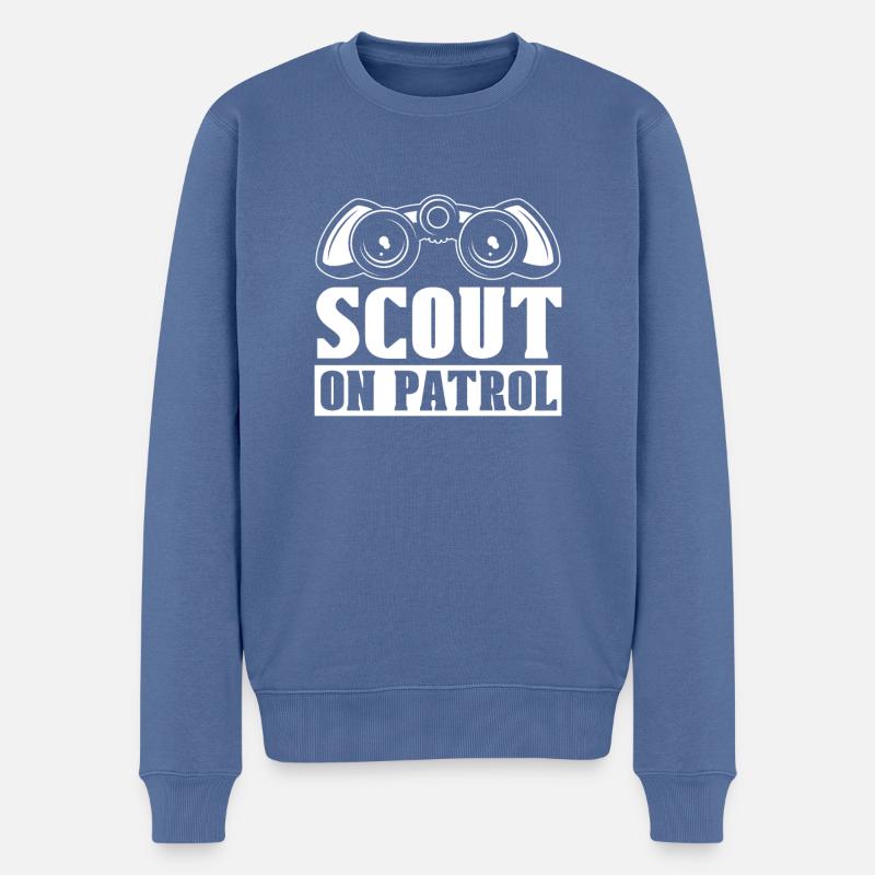Patrouille scoute - Pull Premium bio Homme - bleu pigeon