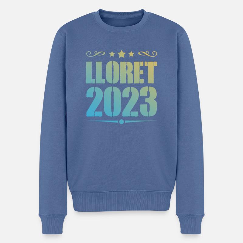 Lloret De Mar 2023 - Pull Premium bio Homme - bleu pigeon