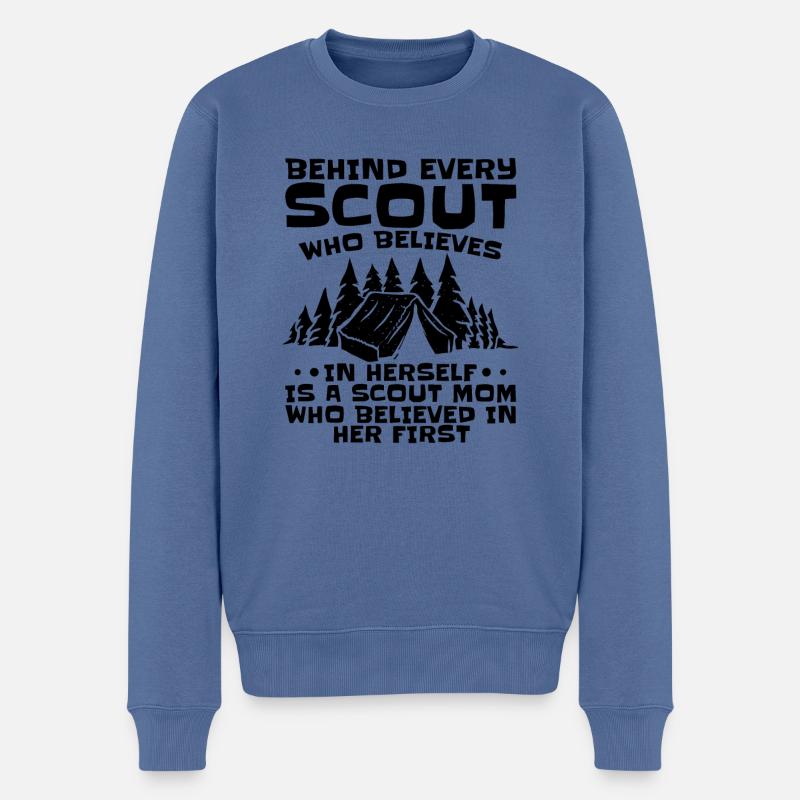Pfadfinder - Männer Premium Bio Pullover - Taubenblau