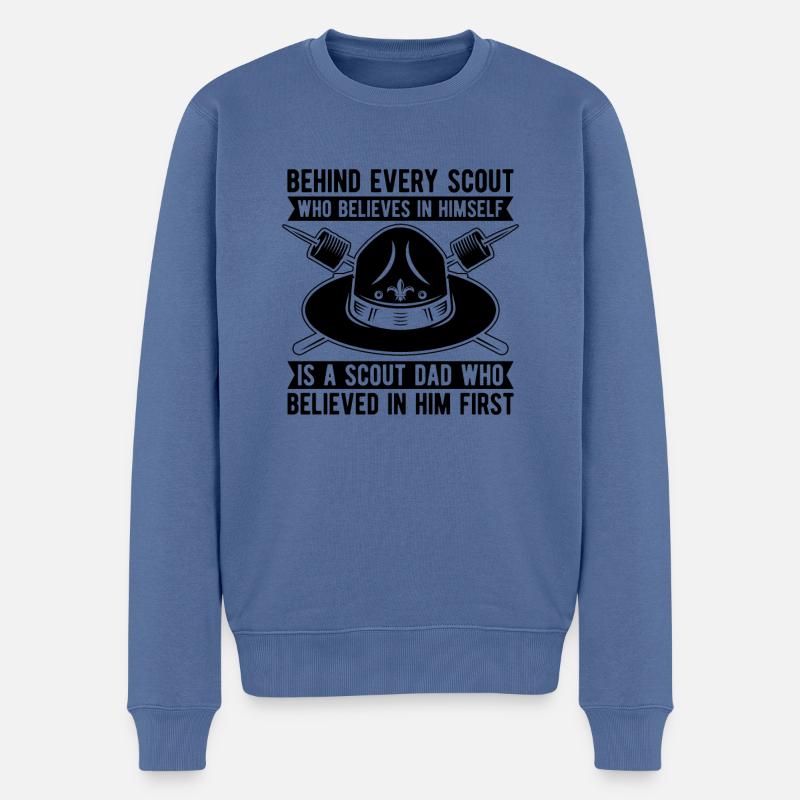 Pfadfinder - Männer Premium Bio Pullover - Taubenblau