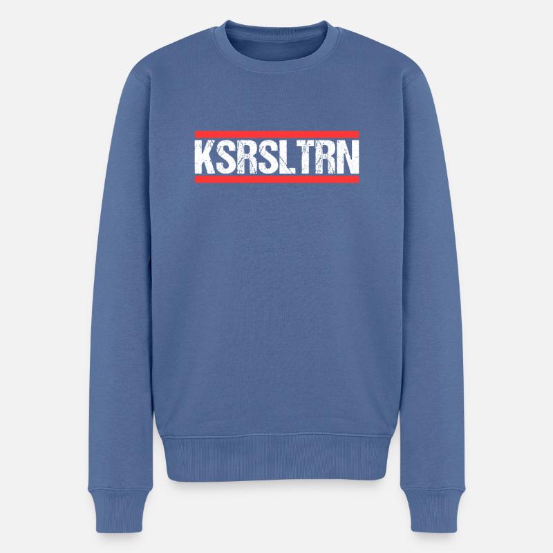 Kaiserslauternerin Kaiserslauterner Kaiserslautern - Männer Premium Bio Pullover - Taubenblau