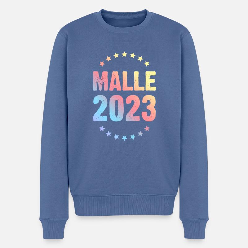 Malle 2023 - Männer Premium Bio Pullover - Taubenblau