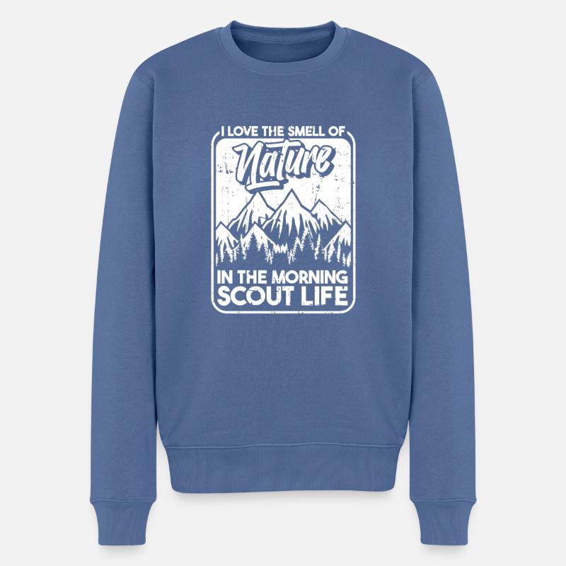 Éclaireur - Pull Premium bio Homme - bleu pigeon