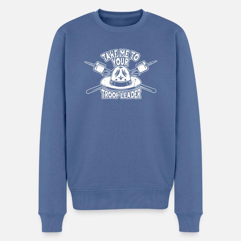 Pfadfinder - Männer Premium Bio Pullover - Taubenblau
