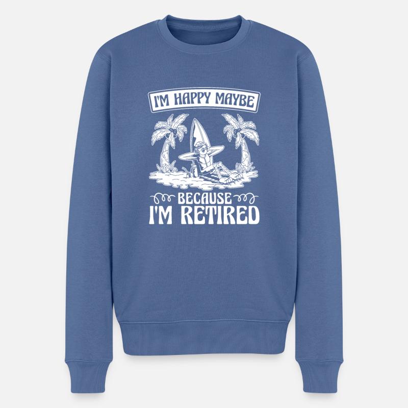 Rentner Rente - Männer Premium Bio Pullover - Taubenblau