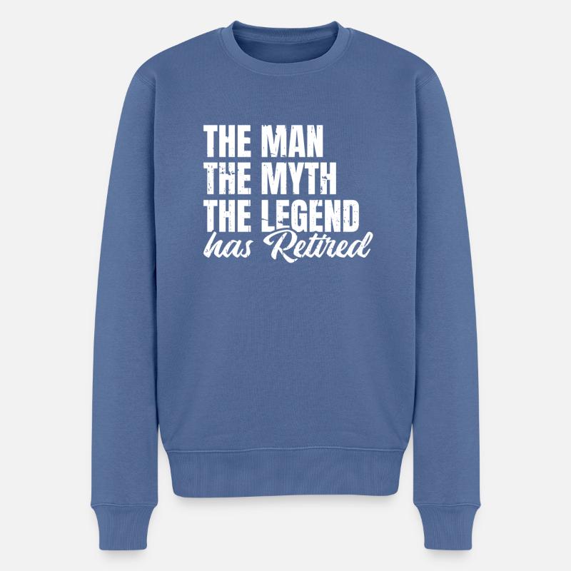 Rentner Rente Witzig - Männer Premium Bio Pullover - Taubenblau