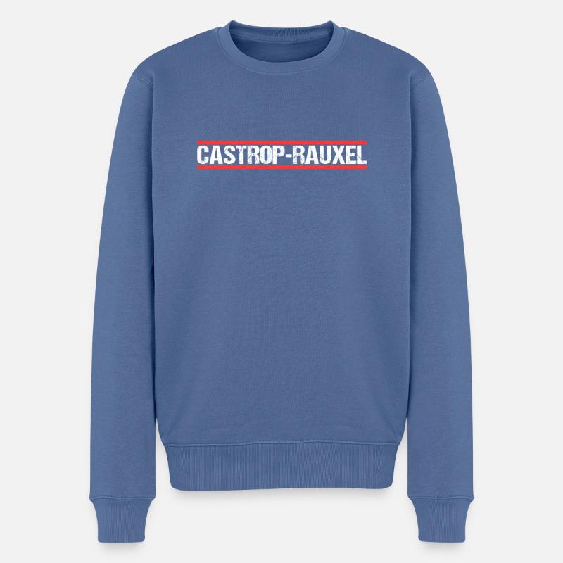 Castrop-Rauxelerin Castrop-Rauxeler Castrop-Rauxel - Männer Premium Bio Pullover - Taubenblau