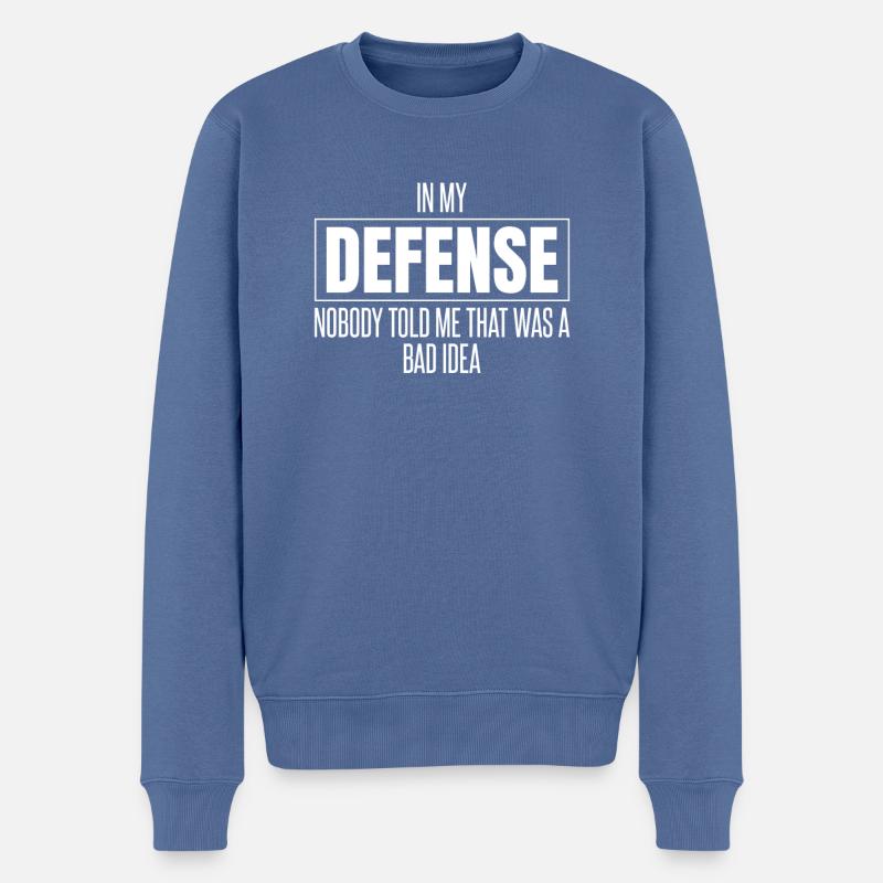 Humour noir - Pull Premium bio Homme - bleu pigeon