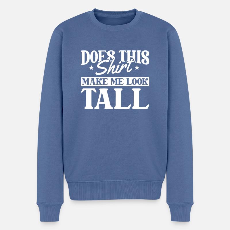 Schwarzer Humor - Männer Premium Bio Pullover - Taubenblau
